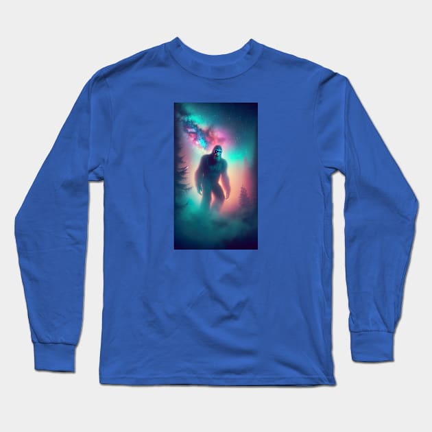 Sasquatch of the Universe Long Sleeve T-Shirt by Dead Galaxy